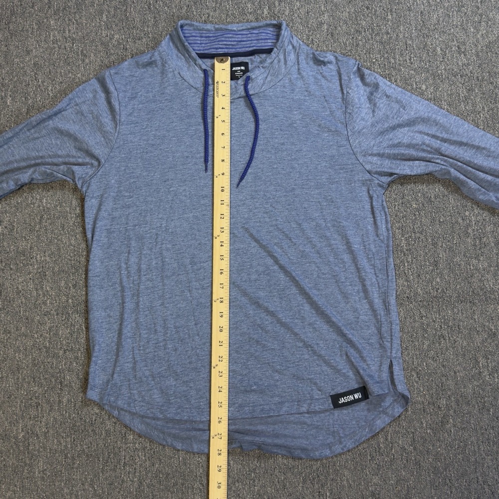 Jason Wu x Evaair Men's Large Pullover Drawstring Top Blue Casual Comfort - Picture 9 of 13